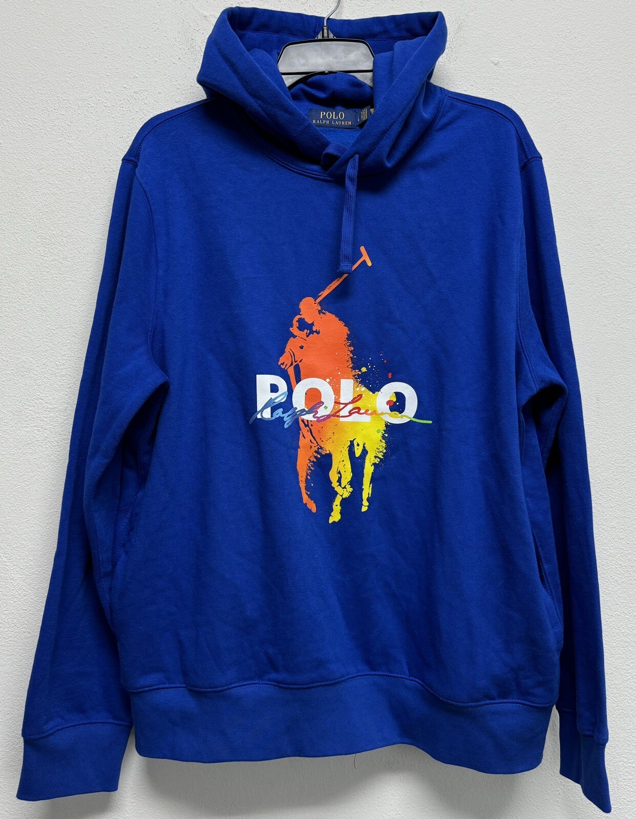 Felpa con cappuccio Polo Ralph Lauren Big Pony con grafica polo pile taglia L