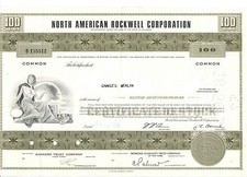 North American Rockwell 1970 100 Shares USA