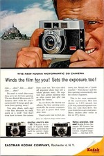 Kodak Motormatic 35 Camera Original Vintage Print Ad