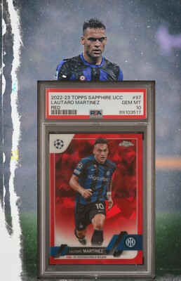 2022-23 Topps Chrome Sapphire UCC Inter Milan Lautaro Martinez Red