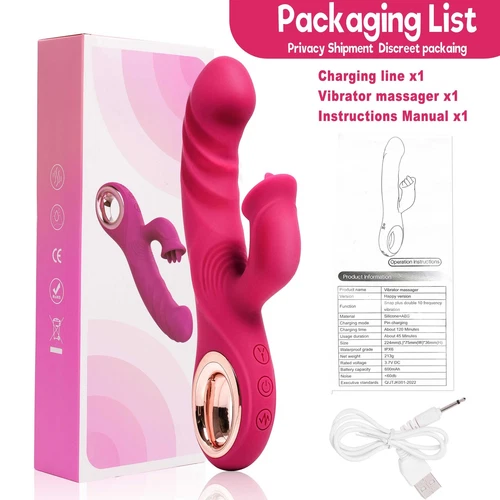 G-Spot-Vibrator-Dildo-Clit-Licking-Suck Tongue Oral-Massager Sex Toys for-Women - Bild 18 von 18