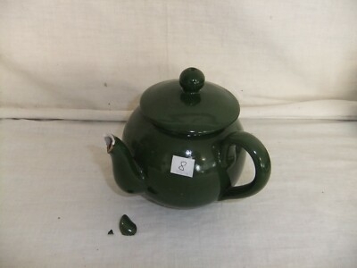 c4 Keramik Denby Bourne tiefgrün Steinzeug Vintage Teekannen ungewöhnlich selten - 4C5B