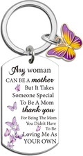 Bonus Mom Gifts for Bonus Mom Birthday Gifts for Stepmom Keychain From Daughter