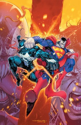 SPIDERMAN SUPERMAN 1 IBAN COELLO FAN EXPO PHILADELPHIA VIRGIN VARIANT MARVEL DC