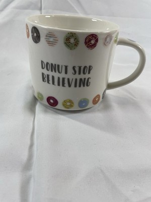 Opalhouse Donut Stop Believing Porcelain Mug Multicolor Microwave Dishwasher Sa 