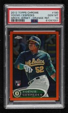 2012 Topps Chrome Retail Orange Refractor Yoenis Cespedes PSA 10 GEM MT 00hi