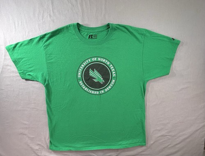 #ad #ad Russell North Texas Mean Green Shirt Sleeve T shirt Men’s XL NCAA College $14.95