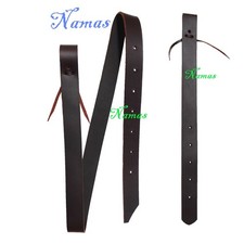 Horse Western Saddle Leather Off Billet  Latigo/Cinch Strap Set With Holes