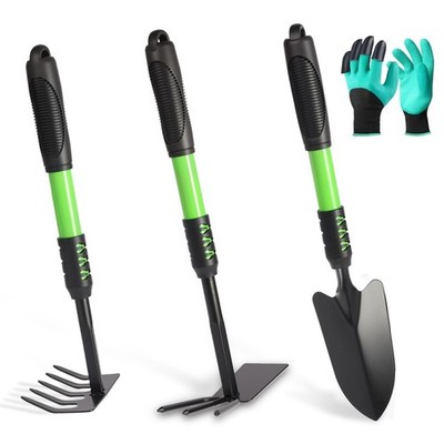 Zenrok Garden Tool Set 4 Pack Gardening Tools Stainless Steel Heavy Duty Hand
