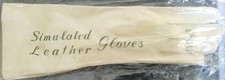 Vintage Ivory Simulated Leather Dress Gloves Size 7 1/2 -8 1/2 Size B