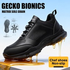 Mens Breathable Non Slip Chef Sneakers Water Oil Resistant Kitchen Work Shoes