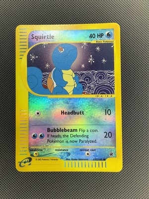 Pokémon Expedition e-Reader - Squirtle 132/165 Rev Holo Eng (US Seller) NM/LP