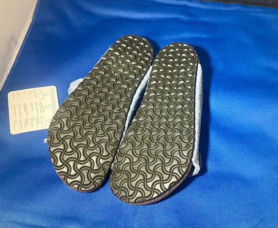 Sandalias Birkenstock Arizona Niños Talla US C 13 Birkibuc EU 31 Azul ESTRECHAS Foto 3 de 4