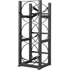 VEVOR Refrigerant Tank Rack, with 3 x 30lbs Bottle Tanks, Cylinder Tank Rack 12.
