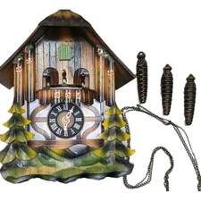 VTG Schmeckenbecher German Black Forest Chalet  Musical Cuckoo Clock 8 Day 