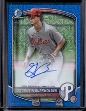 2025 Bowman Chrome Mega Box Griffin Burkholder Auto Blue Refractor #/150