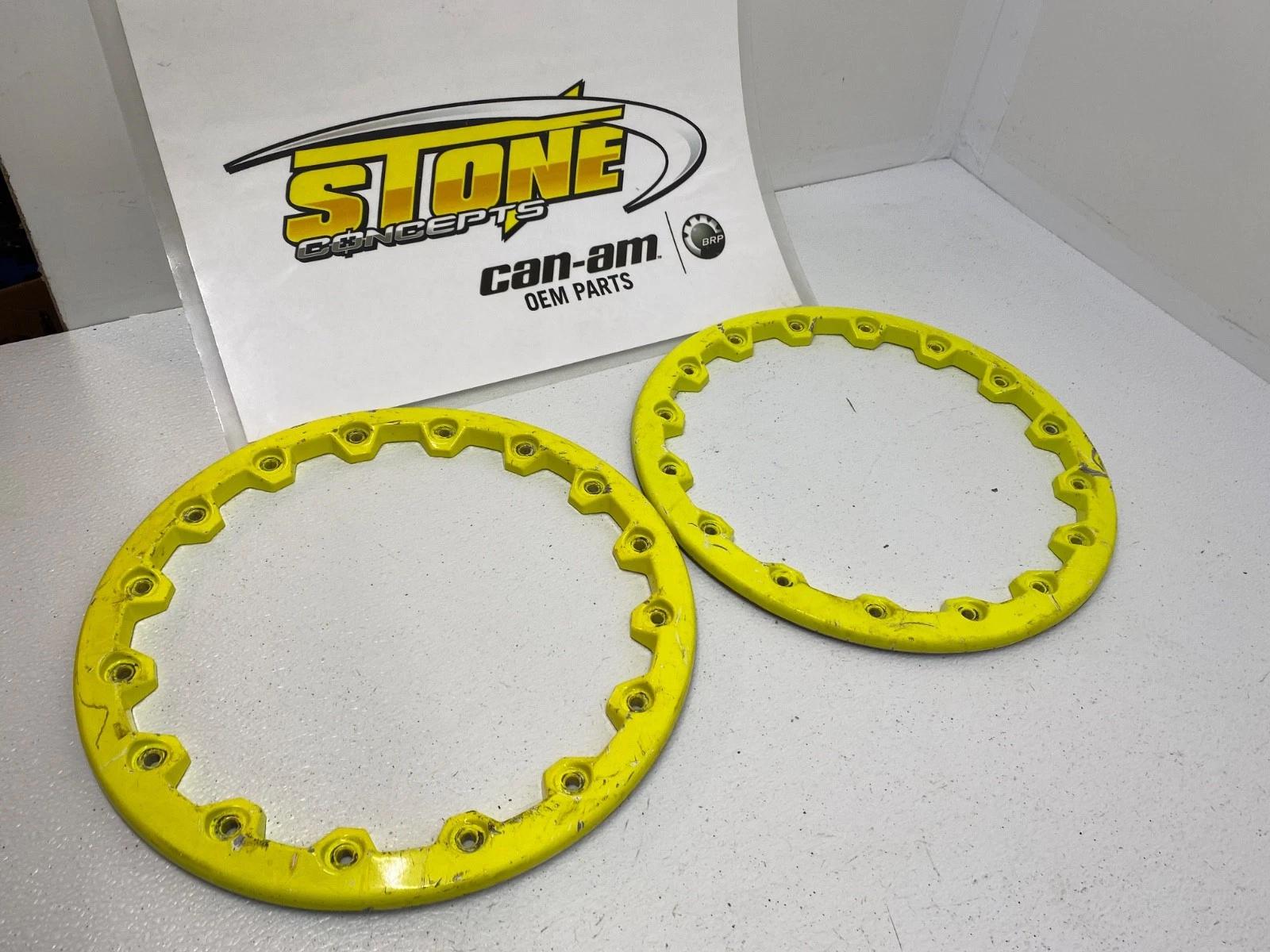 Can-Am Outlander Renegade Beadlock Ring Set 12" XXC 1000 Sunburst Yellow