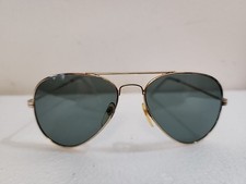 VTG SUNGLASSES TAIWAN R.O.C AVIATOR GOLDEN Frames Smoked Gray Lenses EUC