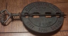 Antique Cast Iron Damper 6 Inches Stove Pipe Primitive Spindle Imperfect Taiwan