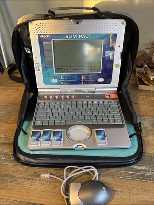Vintage Vtech Slim Pad Children’s Laptop Learning With Case Games And Mouse  UK
