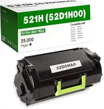 High Yield Toner Cartridge for Lexmark 521H 52D1H00