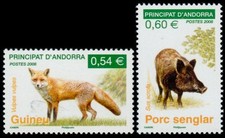 Timbre Andorre Français n°649 et 650
