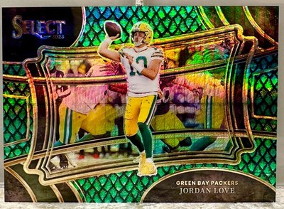 COLOR & JERSEY # MATCH! 2023 Select Jordan Love Dragon Scale 10/70! GB (1/1)!
