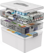 3 Tier Medicine Cabinet Organizer Large Capacity Medicine Organizer, Portable Me