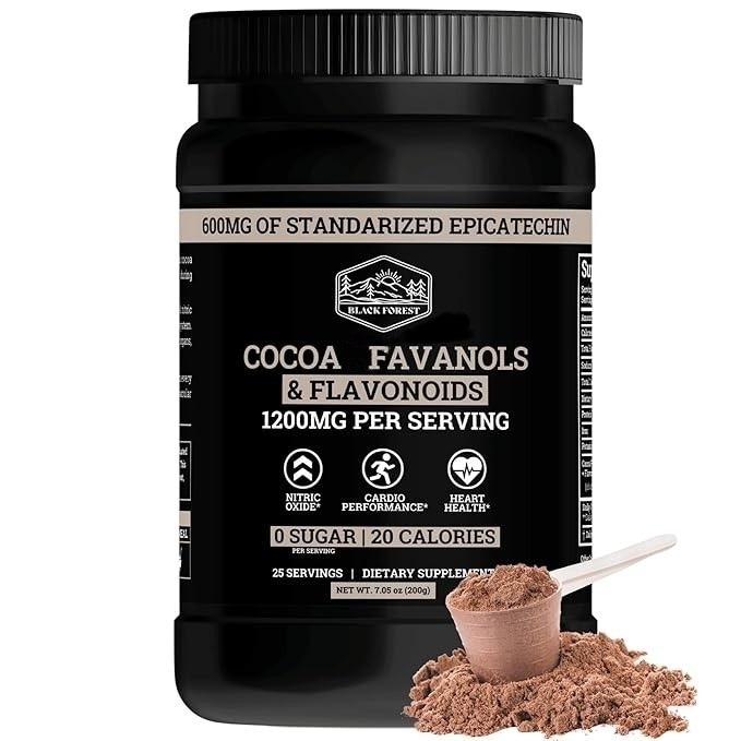 Black Forest High Flavanol Cocoa Powder and Flavonoids Supplements 1200mg