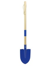 Small Garden Shovel Kids Size Wooden Handle Metal Head Digging Tool Blue