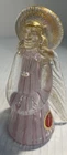 Vintage Murano Hand Blown Art Glass Angel Gold Flecks Zanfirico Latticino 4.5"
