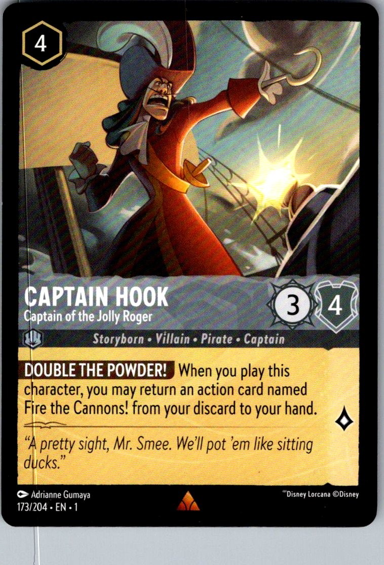 Captain Hook - Captain of the Jolly Roger The First Chapter 173/204 Lorcana NM