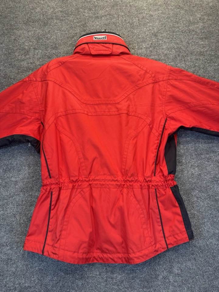 Marker женщин лыж сноуборда куртка красный черный размер 8 зимнее пальто винтажный - Изображение 4 из 4