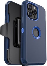 For iPhone 14 Pro Rugged Shockproof Heavy Duty Tough Bumper Case Cover Belt Clip