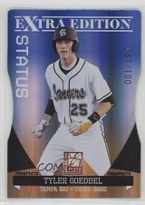 2011 Donruss Elite Extra Edition Prospects Blue Status Die-Cut Tyler Goeddel sh7