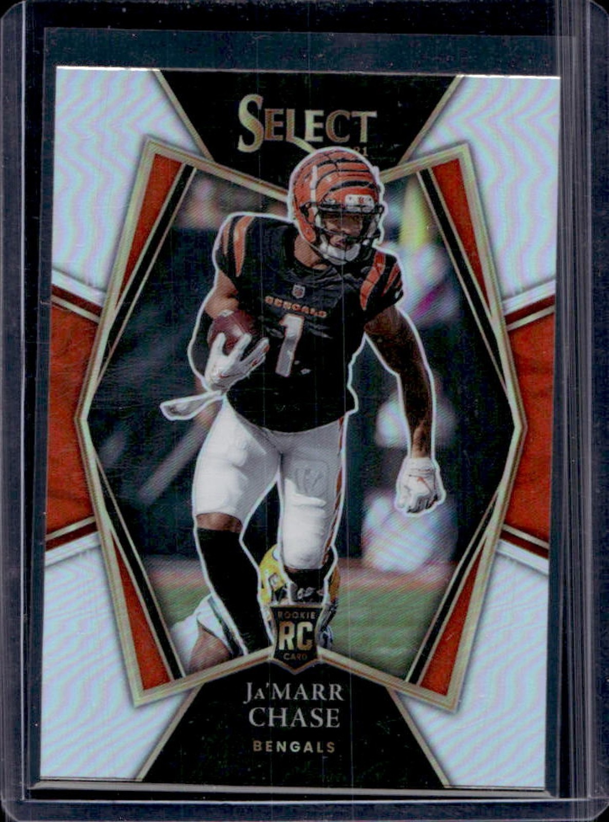 2021 Panini Select Ja'Marr Chase RC Silver Prizm Premier Level #147 Bengals