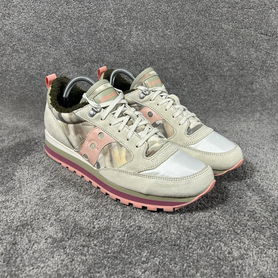 Zapatos Atléticos Saucony Jazz Triple Retro Para Mujer Talla 11 Verde Melocotón Tostado Usados Foto 3 de 4