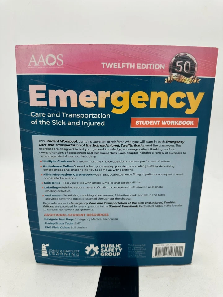 Emergency Care and Transportation AAOS 2021 TPB 12th edition - Student Workbook - Image 2 of 4