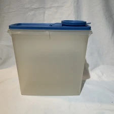 Vintage Tupperware Cereal Container #469-14 Blue Lid #470-11/471-1 Pour Spout