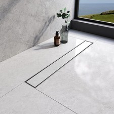 1500mm Linear Shower Drain Stainless Steel Wetroom Channel Tile Inlay (Design 9)