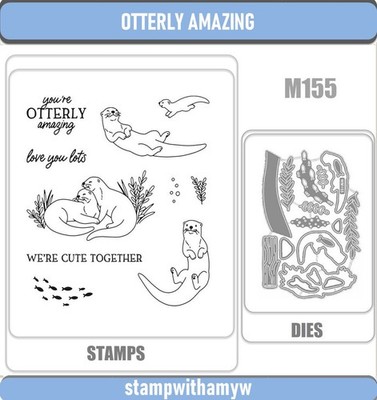 OTTERLY AMAZING Cutting Dies and  Stamps Scrapbook DIY Greeting Card Handmade