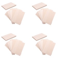 60 Pack Unfinished Wood Sheets,Wood Thin Wood Board for House Aircraft Ship2096