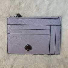 Kate Spade New York Light Purple Zip-Around Card Wallet with Logo