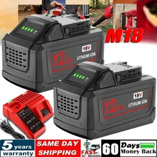 12.0ah 8ah For Milwaukee For M18 18V Extended Capacity Lithium Battery /Charger