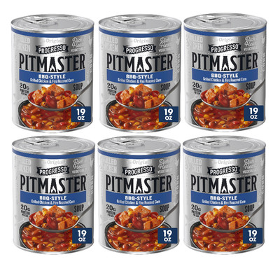 Progresso Pitmaster BBQ Style Grilled Chicken & Fire Roasted Corn 6 Cans 18.5oz