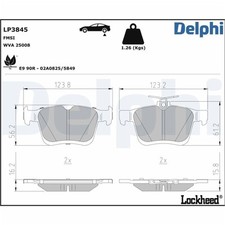 Delphi Bremsbeläge hinten für Audi Q2 Seat Ateca VW T-Roc