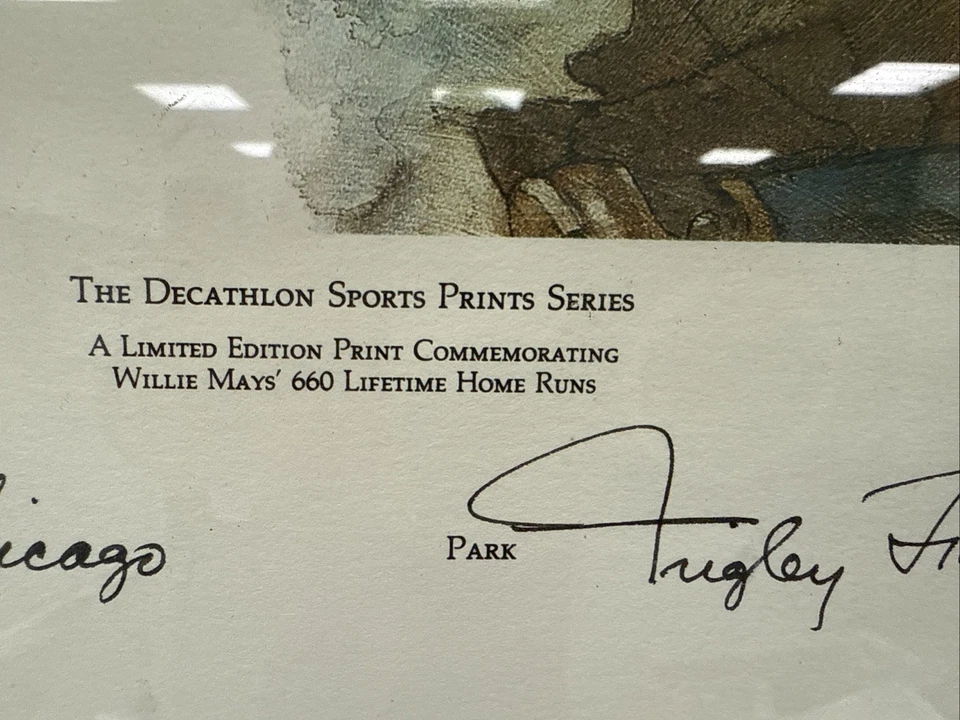 Willie Mays Hand Signed & Numbered 660 Home Run Commemorative Frames Art Print - Image 4 of 4