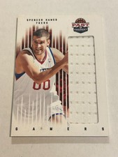 2011-12 Panini Past & Present Spencer Hawes Gamers Jumbo Jersey Relic 76ers MS1