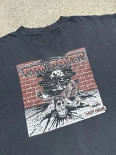 Raw Power World Tour Early 2000s Band T Shirt Punk Rock Remake 2Side  CM180