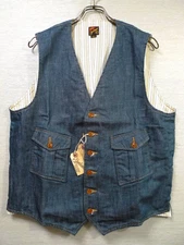 Mister Freedom MFSC SC13603 NOS Player Denim Continental Vest Size 42  US made
